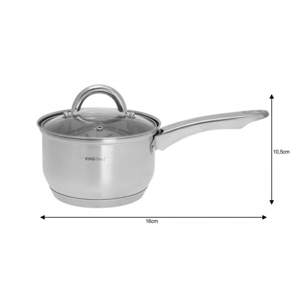 Комплект каструль Kinghoff Jumbo Silver 12 ел. для приготування різних страв KH-4450