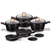 Komplet garnków Berlinger Haus Black Rose Line 10 elementów BH-1645-N do gotowania