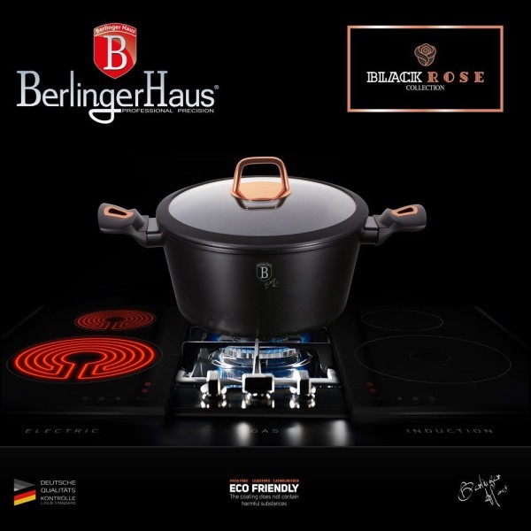 Komplet garnków Berlinger Haus Black Rose Line 10 elementów BH-1645-N do gotowania