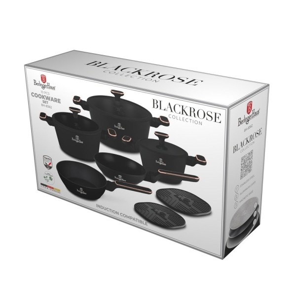 Zestaw garnków BerlingerHaus BH-8362 Black Rose, 10 elementów, do kuchni