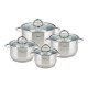 Комплект каструль Kinghoff Silver KH-4448, 8 предметів для готування