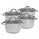 Комплект каструль Kinghoff Silver KH-4448, 8 предметів для готування