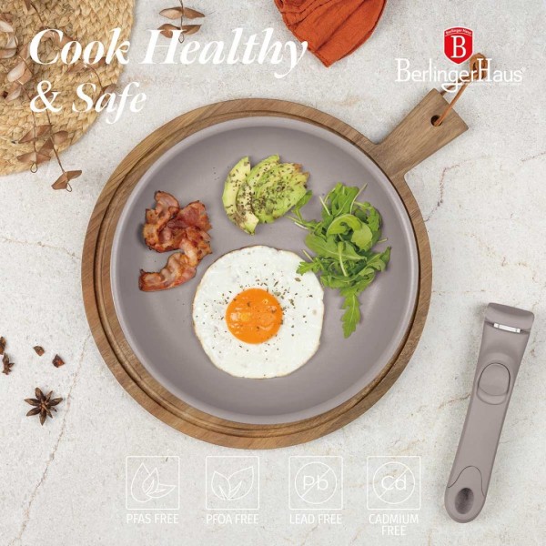 Zestaw garnków Berlinger Haus BH-8251 Taupe 12 elementów tytanowy do kuchni