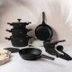 Zestaw garnków i patelni BerlingerHaus BH-8363 Black Rose Collection, 15 el.