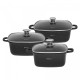 Komplet garnków Kinghoff KH-1607 kwadratowy 3 sztuki 2,8L, 4,4L, 6,5L do kuchni