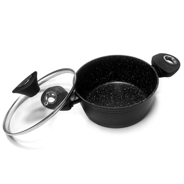 Komplet garnków Klausberg Marmo KB-7244 granitowy 12 elementów do kuchni