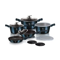 Комплект каструль Berlinger Haus Metallic Aquamarine BH-7031 для готування