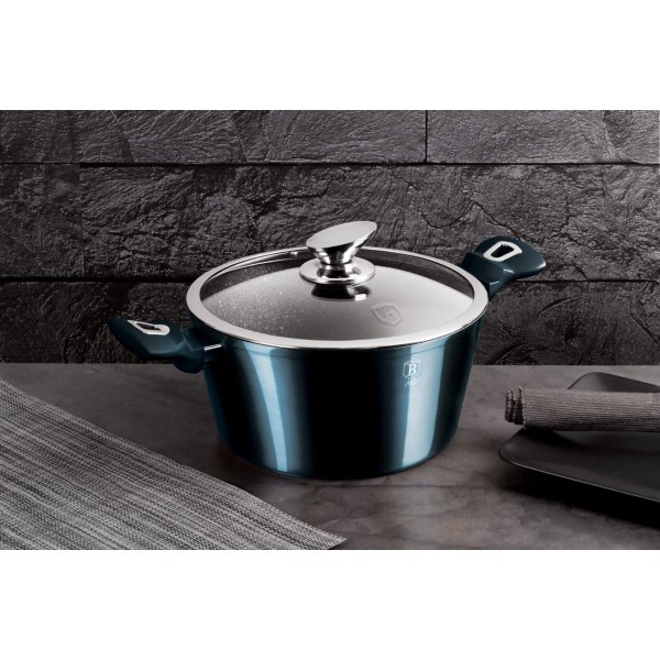 Комплект каструль Berlinger Haus Metallic Aquamarine BH-7031 для готування