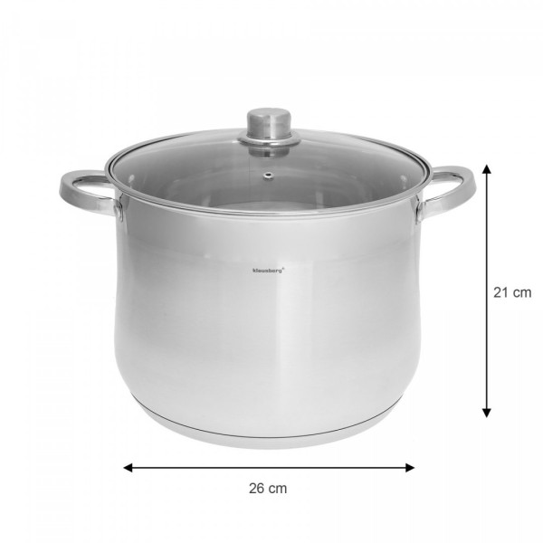 Komplety garnków Klausberg KB-7177 Gastro Stock Pot do kuchni 10,7L+8,6L+7,0L
