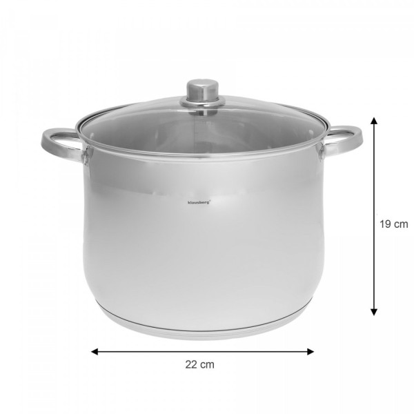 Komplety garnków Klausberg KB-7177 Gastro Stock Pot do kuchni 10,7L+8,6L+7,0L
