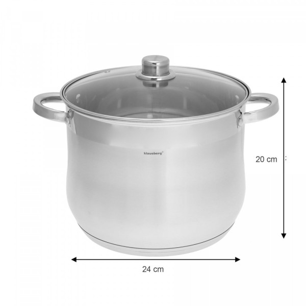 Komplety garnków Klausberg KB-7177 Gastro Stock Pot do kuchni 10,7L+8,6L+7,0L