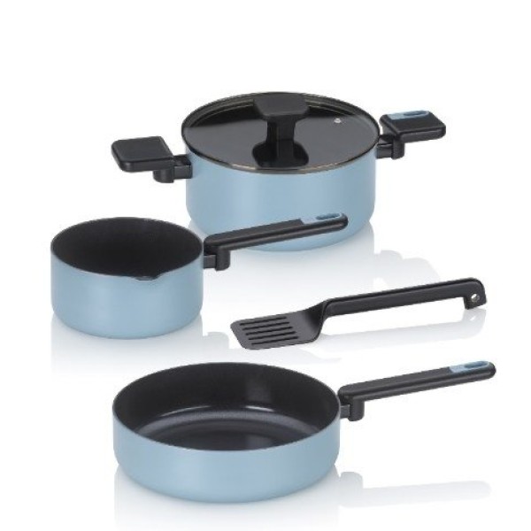 Набір каструль KELA Mira, 3 шт., димний блакитний — для приготування супів і соусів