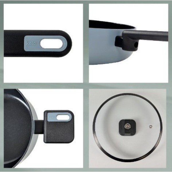 Набір каструль KELA Mira, 3 шт., димний блакитний — для приготування супів і соусів