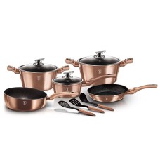 Komplet garnków Berlinger Haus Metallic Line Rosegold 11 elementów do gotowania