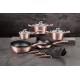 Komplet garnków Berlinger Haus Metallic Line Rosegold 11 elementów do gotowania
