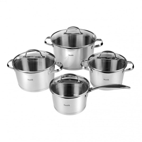 Набір каструль Husla Blossom 8 ел. із сталевого посуду для готування