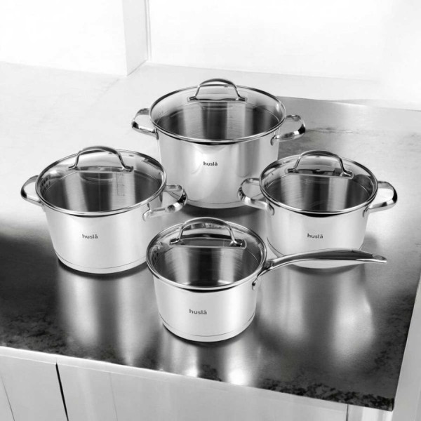 Набір каструль Husla Blossom 8 ел. із сталевого посуду для готування
