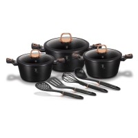 Komplet garnków Berlinger Haus Black Rose BH-6154 z powłoką granitową 10 el. do kuchni