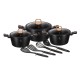 Komplet garnków Berlinger Haus Black Rose BH-6154 z powłoką granitową 10 el. do kuchni