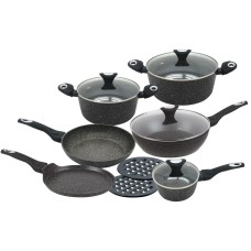 Komplety garnków Klausberg KB-7201 Gold Marmo, granitowe, 12 elementów, do kuchni