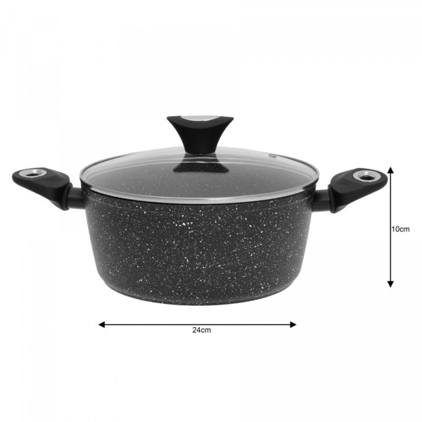 Komplety garnków Klausberg KB-7201 Gold Marmo, granitowe, 12 elementów, do kuchni
