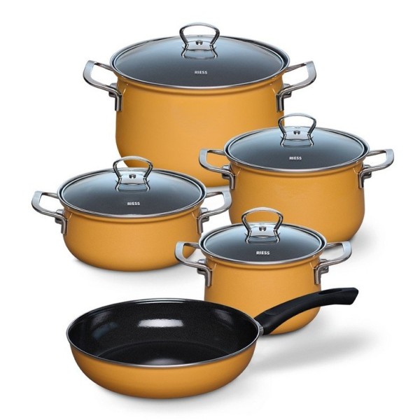 Zestaw garnków Riess Orange 5-częściowy do gotowania