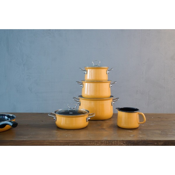 Zestaw garnków Riess Orange 5-częściowy do gotowania