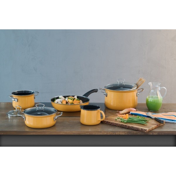 Zestaw garnków Riess Orange 5-częściowy do gotowania
