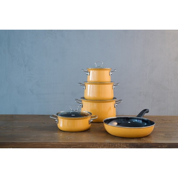 Zestaw garnków Riess Orange 5-częściowy do gotowania