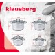 Комплект каструль Klausberg KB-7694, 8 шт, сталь, 2.1-6.6 л для щоденного приготування