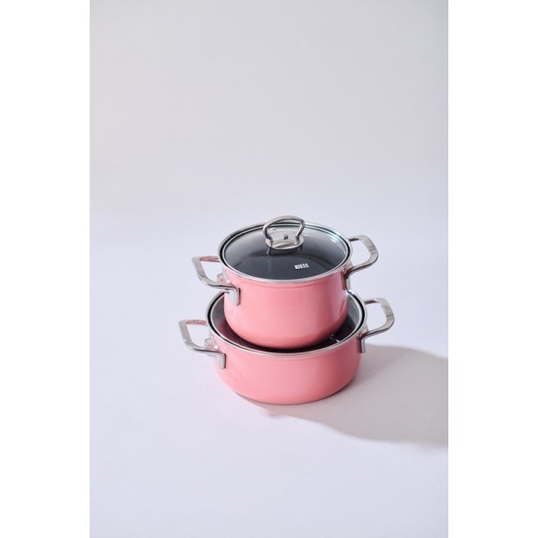 Zestaw garnków Riess Pink 5 części do gotowania