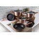 Komplet garnków Berlinger Haus Metallic Rose Gold 17 elementów BH-6161 do kuchni