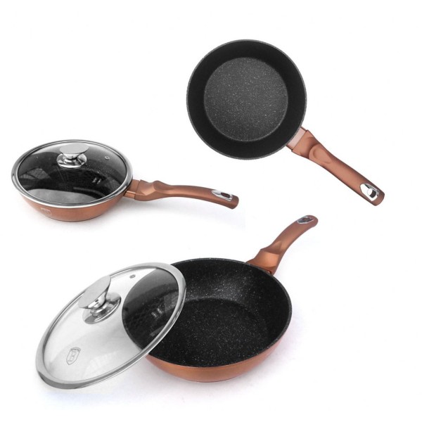Komplet garnków Berlinger Haus Metallic Rose Gold 17 elementów BH-6161 do kuchni
