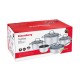 Комплект каструль Klausberg 9 ел. Inox 18/10 KB-7215 для універсального приготування їжі
