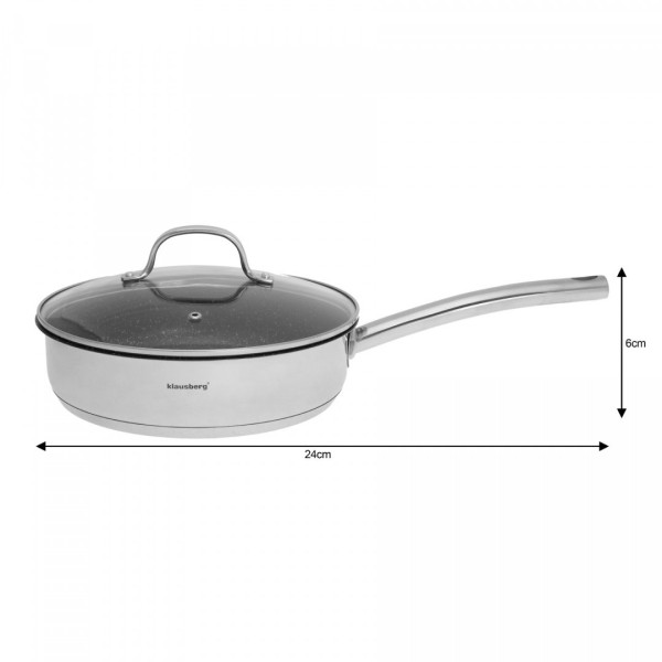 Комплект каструль Klausberg 9 ел. Inox 18/10 KB-7215 для універсального приготування їжі