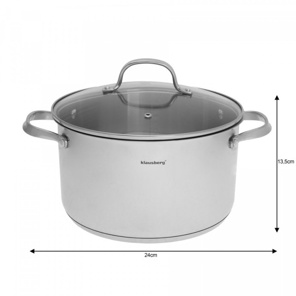 Комплект каструль Klausberg 9 ел. Inox 18/10 KB-7215 для універсального приготування їжі