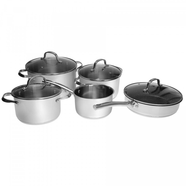 Комплект каструль Klausberg 9 ел. Inox 18/10 KB-7215 для універсального приготування їжі