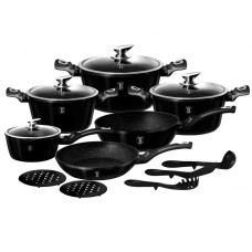 Набір каструль Berlinger Haus Metallic Black Royal BH-1664 для якісного приготування їжі на кухні