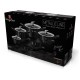 Набір каструль Berlinger Haus Metallic Black Royal BH-1664 для якісного приготування їжі на кухні