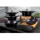 Набір каструль Berlinger Haus Metallic Black Royal BH-1664 для якісного приготування їжі на кухні