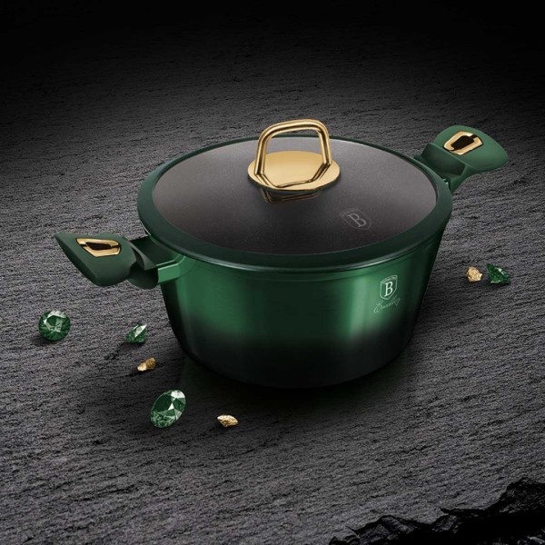 Komplet garnków Berlinger Haus Metallic Emerald Line BH-6066, 12 elementów, do gotowania i duszenia