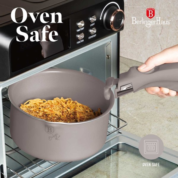 Zestaw garnków Berlinger Haus BH-8255 Taupe 9 elementów tytanowych do kuchni