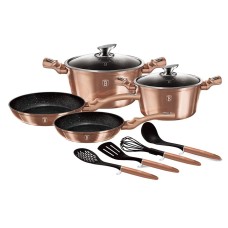 Komplet garnków Berlinger Haus Metallic Rose Gold BH-6142, 10 elementów do kuchni