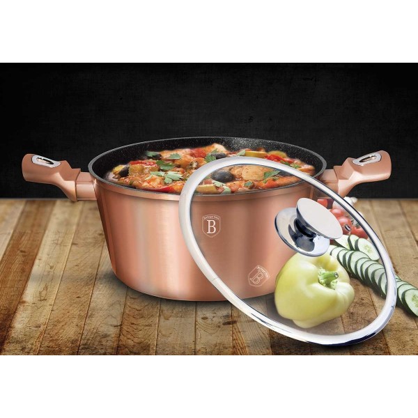 Komplet garnków Berlinger Haus Metallic Rose Gold BH-6142, 10 elementów do kuchni