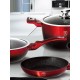 Набір каструль Berlinger Haus Metallic Black Burgundy Line 10 ел. для якісного приготування їжі BH-1631-N