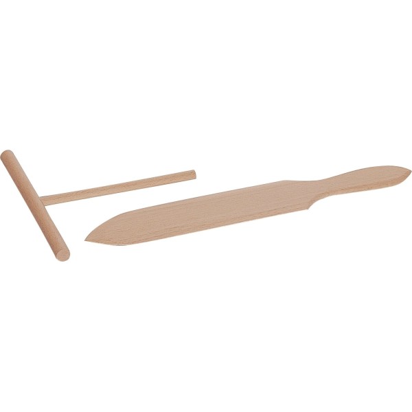 Patelnia do naleśników Staub 28 cm z drewnianym uchwytem czarna