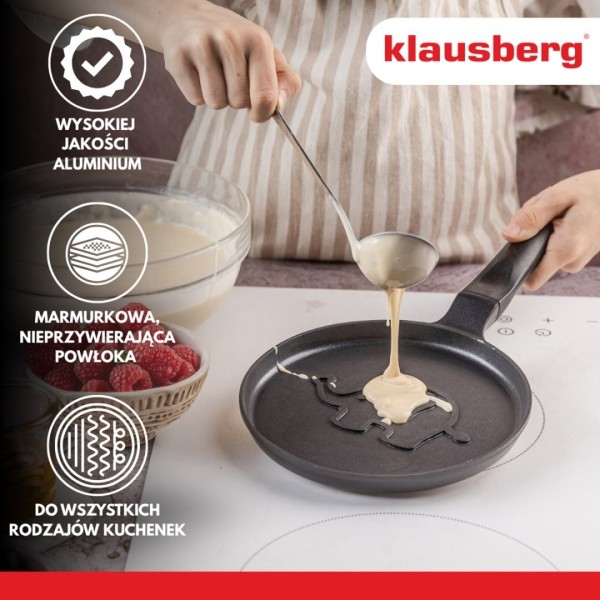 Пательня для млинців, Klausberg KB-7974, 18 см, антипригарна зі слоником (для кухні)