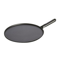 Patelnia do naleśników Staub 30 cm z metalowym uchwytem czarna