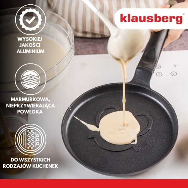 Patelnia do naleśników Klausberg KB-7971 18 cm — do smażenia uśmiechniętych naleśników