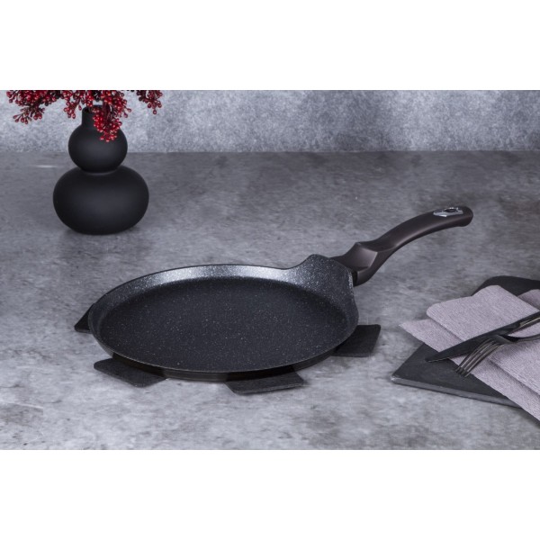 Пательня для млинців Berlinger Haus Shiny Black BH-7132, 28 см, гранитне покриття